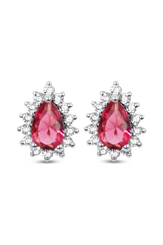 Keops Pırlanta Pırlanta Damla Morganit Taşlı Küpe