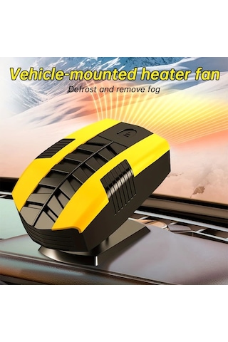 Willowhaven Siyah Sarı 150w Taşınabilir Araç Isıtıcı Nem Alma 12v 24v 36v Karavan Minibüs