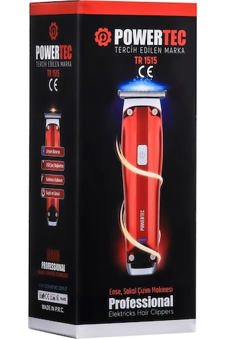 Powertec TR-1515 Lazer-Epilasyon Öncesi Tüm Vücut Tıraş Makinesi Sakal-Ense-Vücut