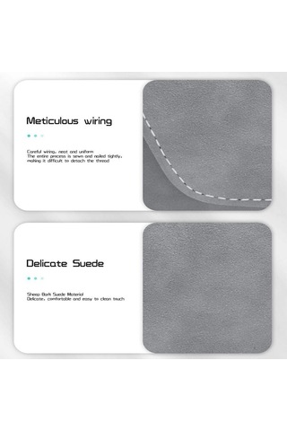 Seametal Araba Güneşlik Saklama Çantası Gözlük Kılıfı İle Lüks Süet Depolama Cep Düzenleyici Gri