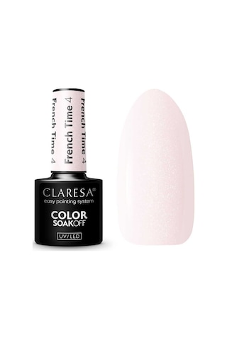 Claresa Kalıcı Oje French Time Yarı Şeffaf Parıltılı Açık Pembe 04 5gr