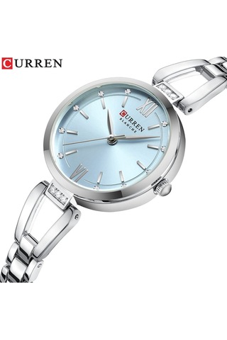 Curren 9092 Quartz Kadin Kol Saati Orjinal Kutusunda -mavi Renk Kadran Gümüş