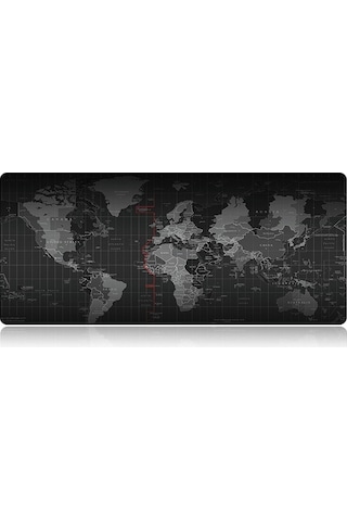 Genişletilmiş Büyük Kaymaz Dünya Haritası Desen Yumuşak Kauçuk Pürüzsüz Kumaş Yüzey Oyunu Mouse Pad Klavye Mat, Boyut: 60 X 30cm