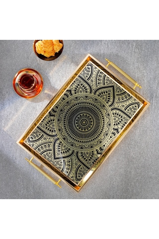 Schafer Kunst Tepsi 1 Parça-gold01 Sarı