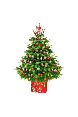 Suofeng Kumaş Noel Ağacı Taban Tutucu 30x36cm - Katlanabilir Noel Gövde Dekorasyon Kutusu, Ev/restoran İçin Sevimli Desenli Noel Dekoru Diğer