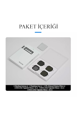 Gopro Hero 13 Filtre Seti - Cpl + Nd8 + Nd16 + Nd32