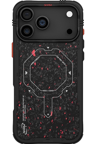 Apple Uyumlu iPhone 17 Pro Max Kılıf M-safe Şarj Özellikli Airbag Tasarımlı Skinarma Vektor Kapak Siyah Siyah