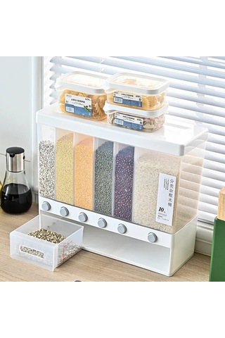 Ambition 1 Adet Pirinç Dağıtıcı Gıda Dağıtıcı 26lb Pirinç Davul