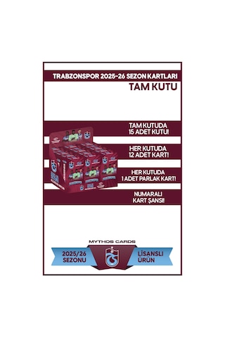 Trabzonspor 2025-26 Sezon Kartları - Tam Kutu