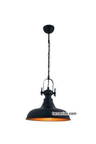 Tarzavize Trt9 Dekoratif Siyah Retro Sarkıt Avize