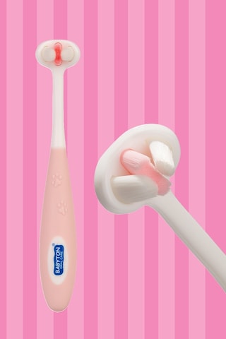 Toothhugger 3 Yönlü Çocuk Diş Fırçası Pinky