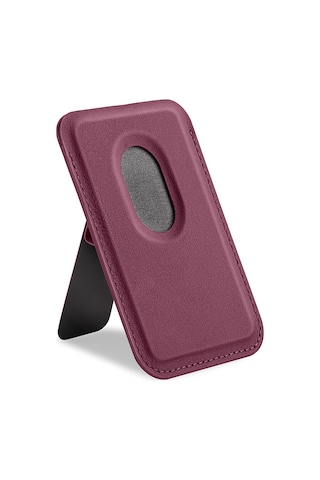 Zore Paris Avec Serisi Standlı Pu Magnetik Kartlık Bordo