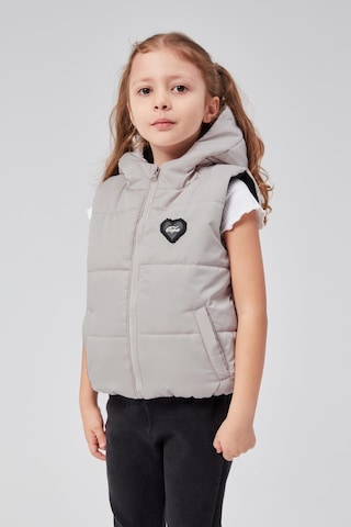 Benitto Kids Kapüşonlu Kız Çocuk Şişme Yelek 51307 Gri