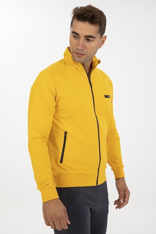 Maraton Comfort Erkek Dik Yaka Sarı Eşofman Üstü Sarı