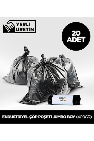 Endüstriyel Çöp Poşeti Jumbo Boy/400 Gr 20 Adet