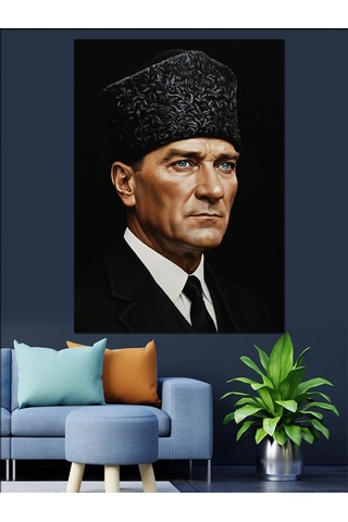 Ahşap Tablo Mustafa Kemal Atatürk Kalpaklı İnsan Figürlü Tablolar