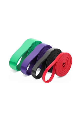 Teltree 4 Adet 2m Esnek Lateks Tpe Egzersiz Direnc Bandı Seti - Pull-up Yardımcı, Vücut Gücü Ve Dayanıklılık Egzersizleri İçin