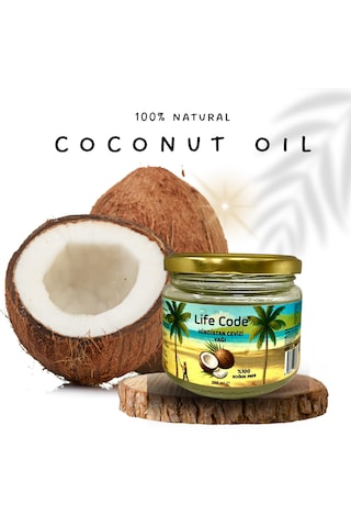 %100 Doğal Soğuk Sıkım Hindistan Cevizi Yağı Coconut Oil 300 ML