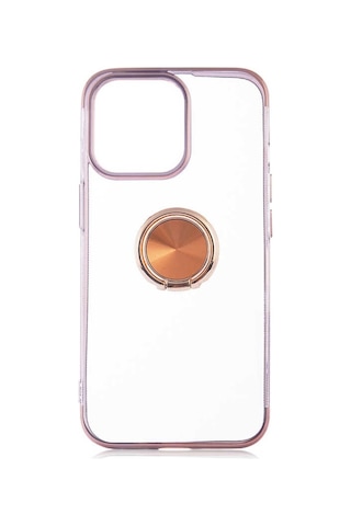Apple Uyumlu iPhone 13 Pro Max Kılıf Zore Gess Kenarları Renkli Yüzük Aparatlı