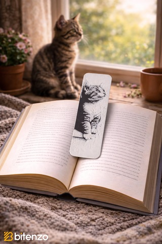 Kedi Figürlü Kitap Ayrac
