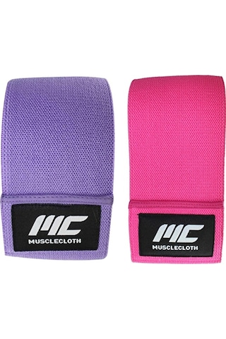 Musclecloth 2'li Loop Band Seti Hafif-orta Mor