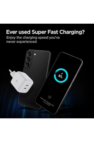 Spigen ACH03717 45w Usb-c 2 Port Mini Adaptör Hızlı Şarj Aleti