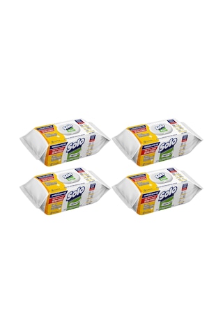 Solo Yüzey Temizlik Havlusu 100 Yaprak Limon & Portakal Tazeliği 4'lü Set