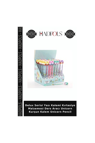 Delux Serisi Yazı Kalemi Kırtasiye Malzemesi Ders Aracı Unicorn Kurşun Kalem Unicorn Pencil