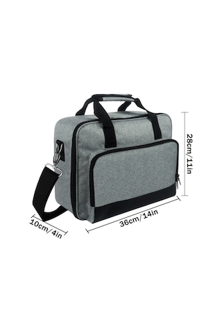 Vkemall Projektör Çantası, Oxford Kumaş, 36x28x10 Cm, Çoklu Bölmeli, Taşıma Kemerli, Elektronik Aksesuarları Korur Vs240, Mh530fhd Vb. Uyumlu