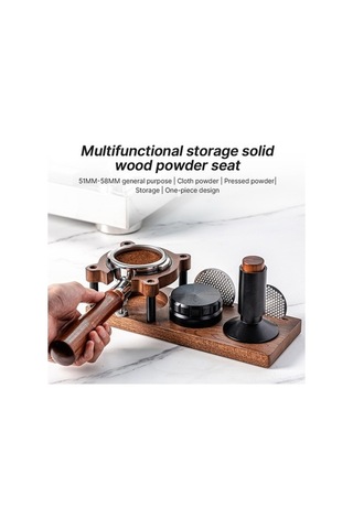 Ulzyvf Ahşap Espresso Presleme İstasyonu, 51-58mm Portafiltre, Kaymaz Ayaklı, Yükseklik Ayarlı, Ev-bar Diğer