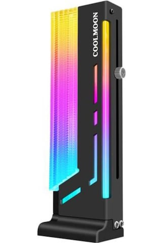 Coolmoon Cm-gh2 5v Argb Ayarlanabilir Dikey Ekran Kartı Tutucu Stand - 5v 3pin + 4pin - Siyah