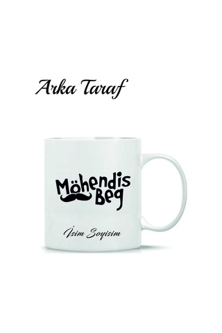 Mühendis Kişiye Özel Tasarım Kupa Bardak Beyaz