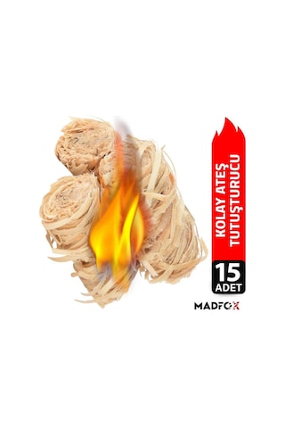 Madfox Firenest Doğal Odun Yünü Tutuşturucu 250 Gr Sarı