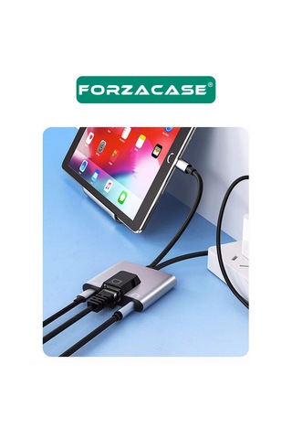 Forzacase Lightning & Type-c To Ethernet Adaptör Çevirici Fc1083