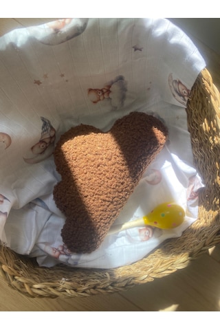 Teddy Dekoratif Bulut Yastık Kahverengi