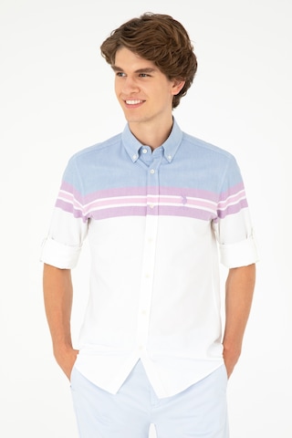 U.s. Polo Assn. Erkek Koyu Mavi Gömlek Desenli 50283802-vr032 Koyu Mavi