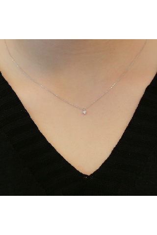 Lova 0,06 Karat Pırlanta Tektaş Kolye - 2030007