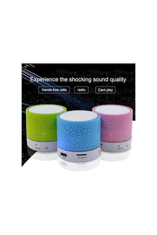 Fortunelane Kablosuz Mini Bluetooth Hoparlör - Taşınabilir, Işıklı, Tf Kart Ve Aux Destekli