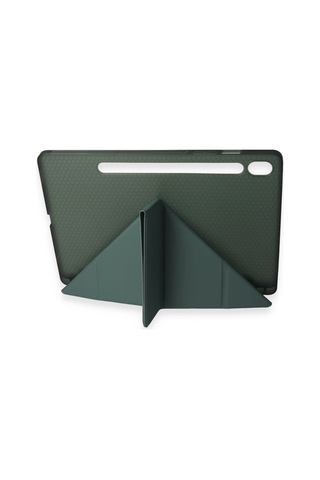 Samsung Galaxy Uyumlu T870 Tab S7 11 - Kılıf Kalemlikli Mars Tablet - Kılıfı - Koyu Yeşil Diğer
