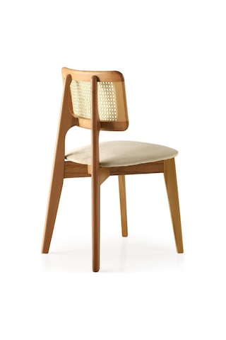 Zion Ahşap Naturel Mutfak Sandalyesi 2 Li Set
