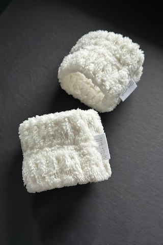 Welsoft Mikrofiber Bileklik Seti, Beyaz, 2'li Paket, Kadın Ve Erkek İçin, Makyaj Temizleme, Yüz Yıkama, Spor, Yoga Ve Spa Kullanımı Açık Sarı