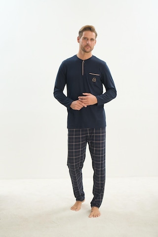 Erkek Uzun Kol Lacivert Pijama Takım C7t3n5o9 001