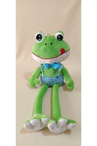 Peluş Uzun Bacaklı Kurbağa-60 Cm Mavi - Yeşil