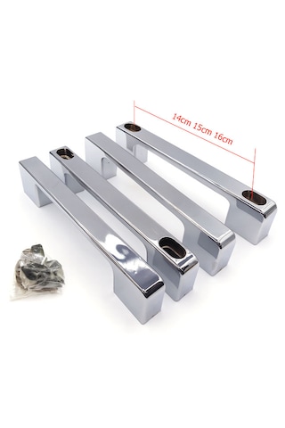 Ayrıntıshop Duşakabin Cam Kapı 2 Kapılık Kulp 14cm-15cm-16cm Lik Krom