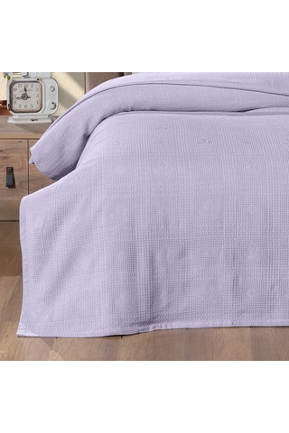 Maxstyle Çift Kişilik %100 Pamuk Pike Lila 200x220 Cm Renkli
