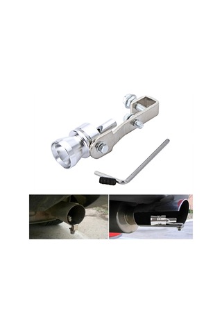 Yuntech01 Alüminyum Turbo Ses Çalar M Boy Gümüş - Araç Egzos Borusu Uyumlu, Yüksek Sesli, Kolay Kurulum