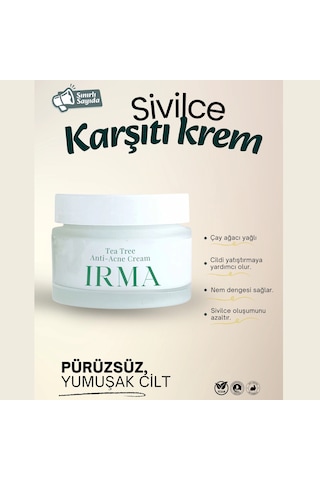 İrma Natural Tea Tree Akne Krem 50 ML