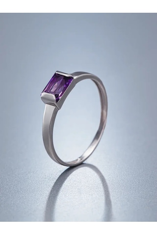 Uvelirnye Tradicii 925 Ayar Gümüş Doğal Ametist Yüzük 291939130 Gümüş