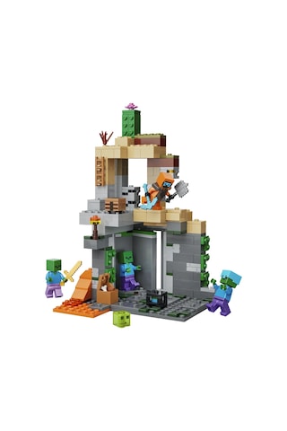 LEGO® Minecraft® Zombi Zindanı 21587 - 8 Yaş ve Üzeri Çocuklar için 3 Zombi Figürü İçeren Yaratıcı Oyuncak Yapım Seti (284 Parça)