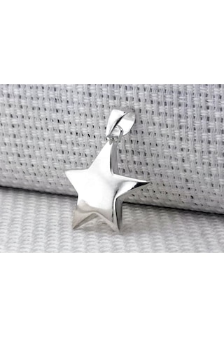 Takıhan Parlak Yıldız Tasarımlı 925 Ayar Gümüş Kolye Ucu
